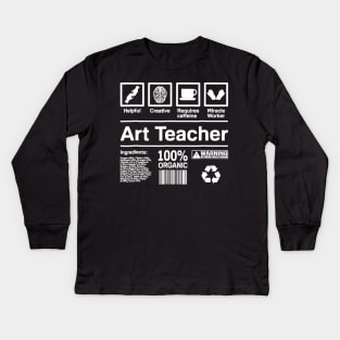 Art Teacher Tshirt Funny Art Teacher Gift Kids Long Sleeve T-Shirt